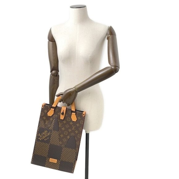 LOUIS VUITTON Mini tote Damier Ebene Canvas Giant / Monogram Noir N - Picture 5 of 16